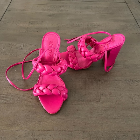 Schutz Zara Ankle Tie Block Sandal-NIB - Picture 9 of 10